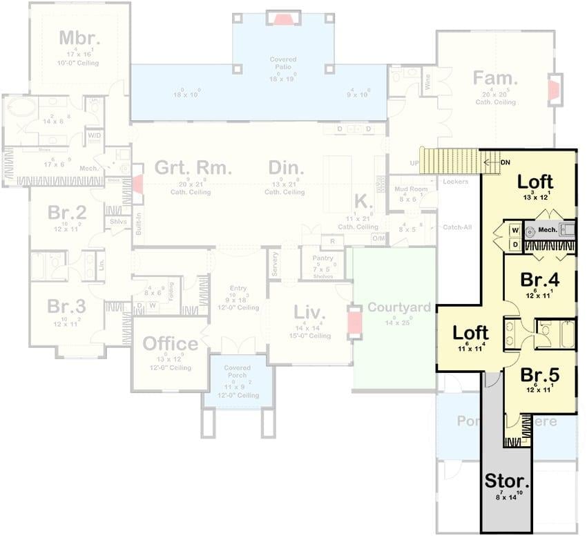 Expansive Floor Plan with a Close Look at the Versatile Loft Spaces