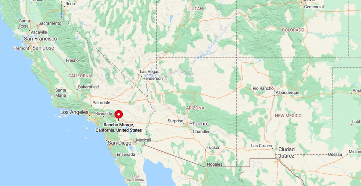 Rancho Mirage, CA, is an upscale resort city in Riverside County, located in the Coachella Valley about 11 miles southeast of Palm Springs and 120 miles east of Los Angeles.