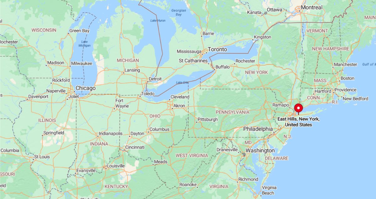 East Hills, NY, is an affluent village in Nassau County on Long Island, located about 25 miles east of Manhattan within the Town of North Hempstead.
