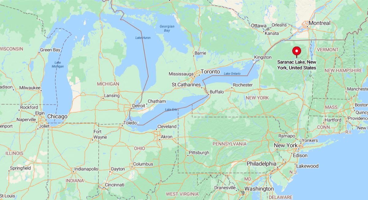 Saranac Lake, NY, is a charming village in the Adirondack Mountains, located in upstate New York about 50 miles southwest of the Canadian border and 140 miles north of Albany.