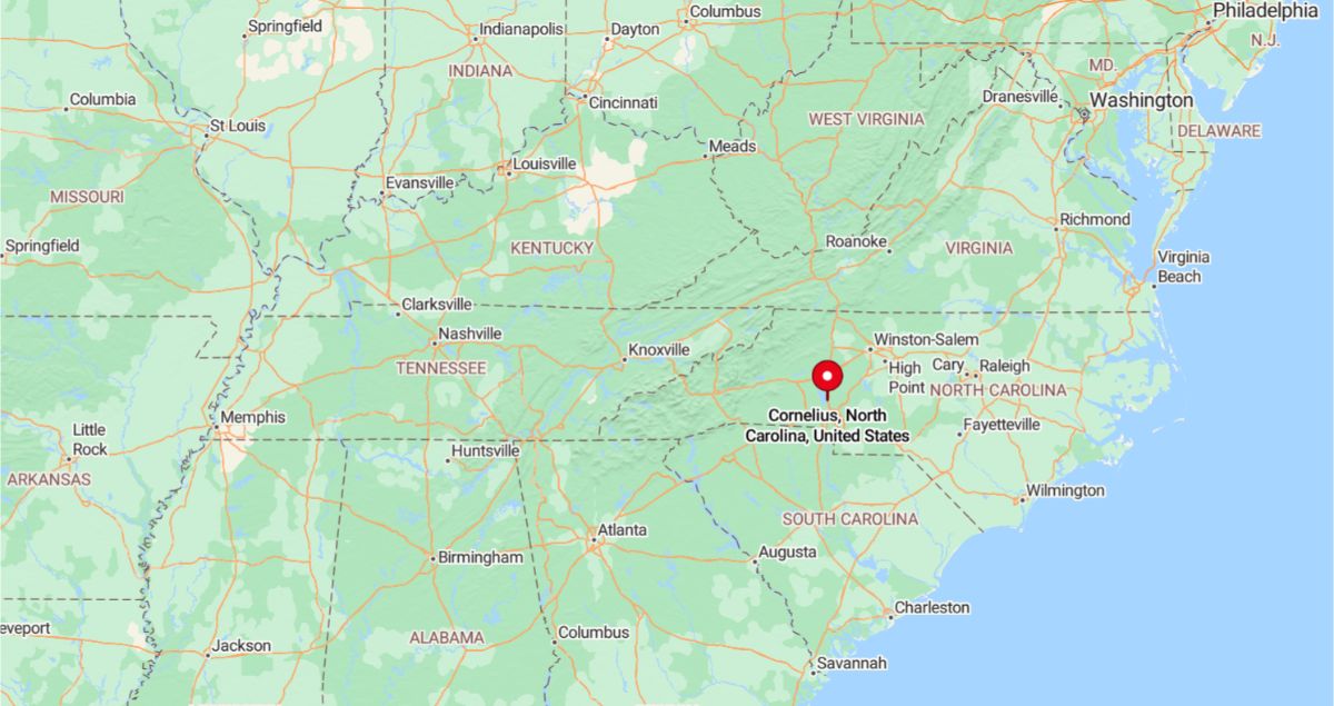 Cornelius, NC, is a lakeside town in Mecklenburg County, located about 20 miles north of downtown Charlotte