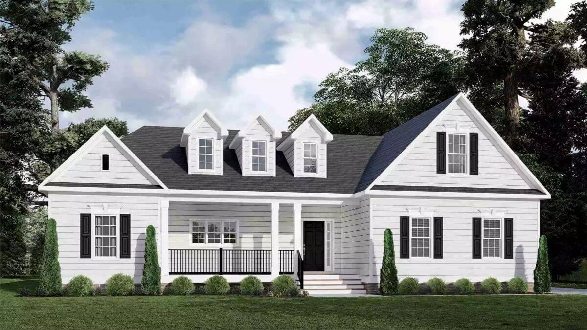 3-Bedroom Strarbrook Ranch with Front Porch and Optional Bonus Room (Floor Plan)
