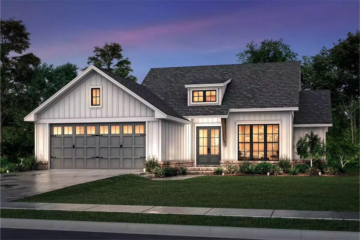 Country-Style 3-Bedroom Cooper Home with Double Garage and Covered Patio (Floor Plan)