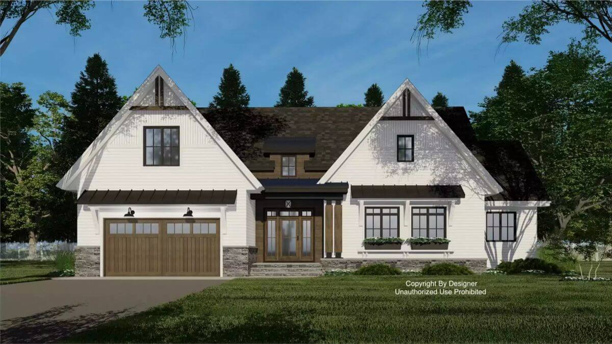 Brighton 3-Bedroom Modern Farmhouse with Bonus Room and Open-Concept Living (Floor Plan)