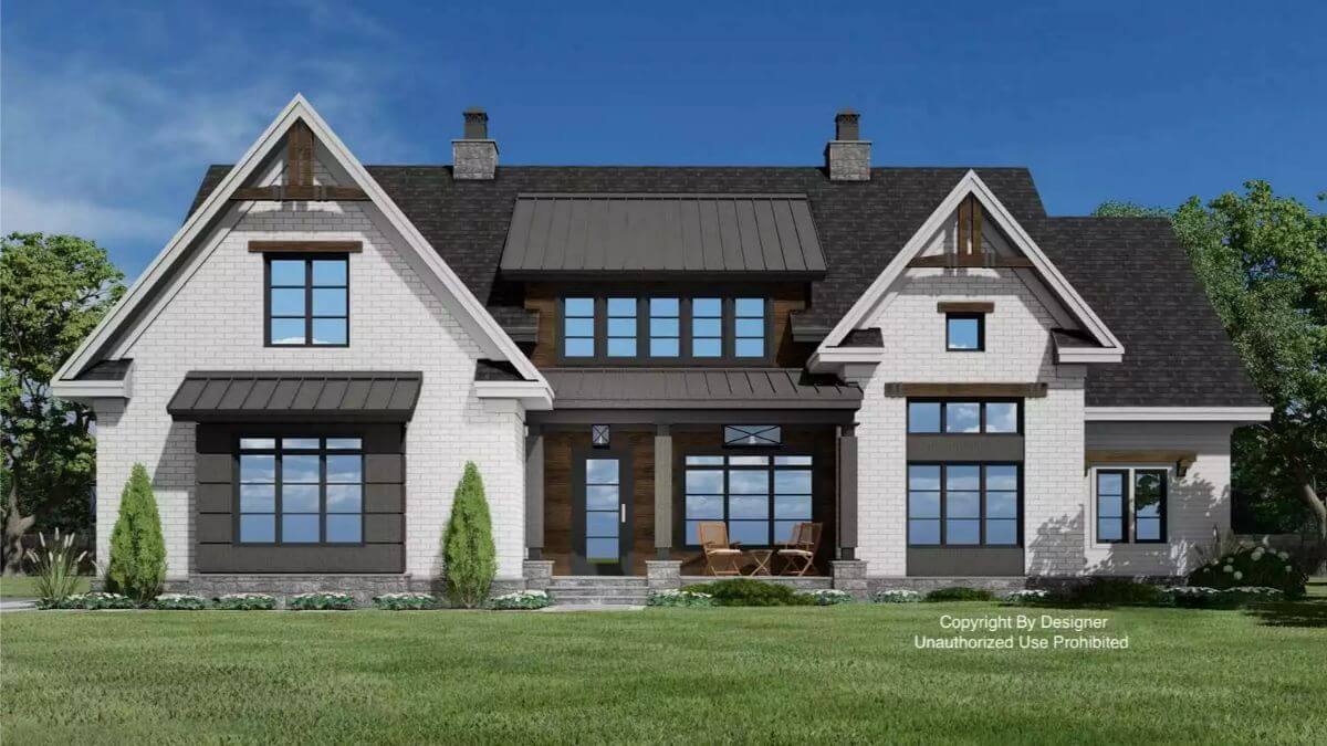 Redwood 4-Bedroom Modern Farmhouse with Loft and Bonus Room (Floor Plan)