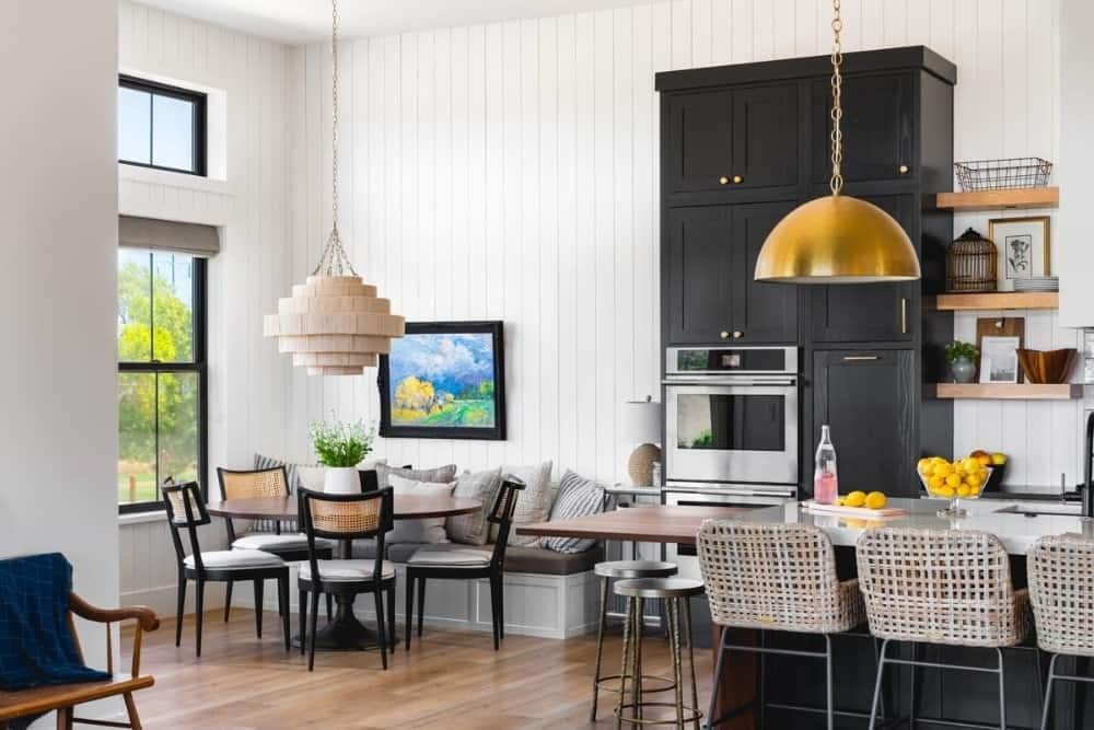 Explore the Cozy Breakfast Nook with Unique Lighting Choices