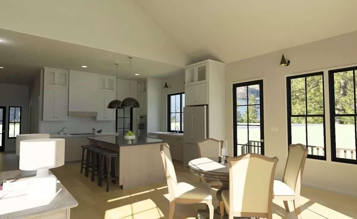 Wow, Look at Those Vaulted Ceilings and Expansive Windows in This Dining Area
