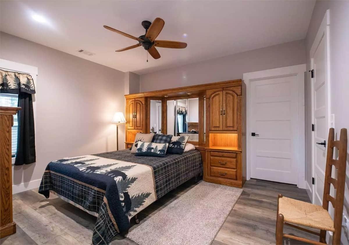 Check Out the Timber Built-In Wardrobe in This Classic Bedroom