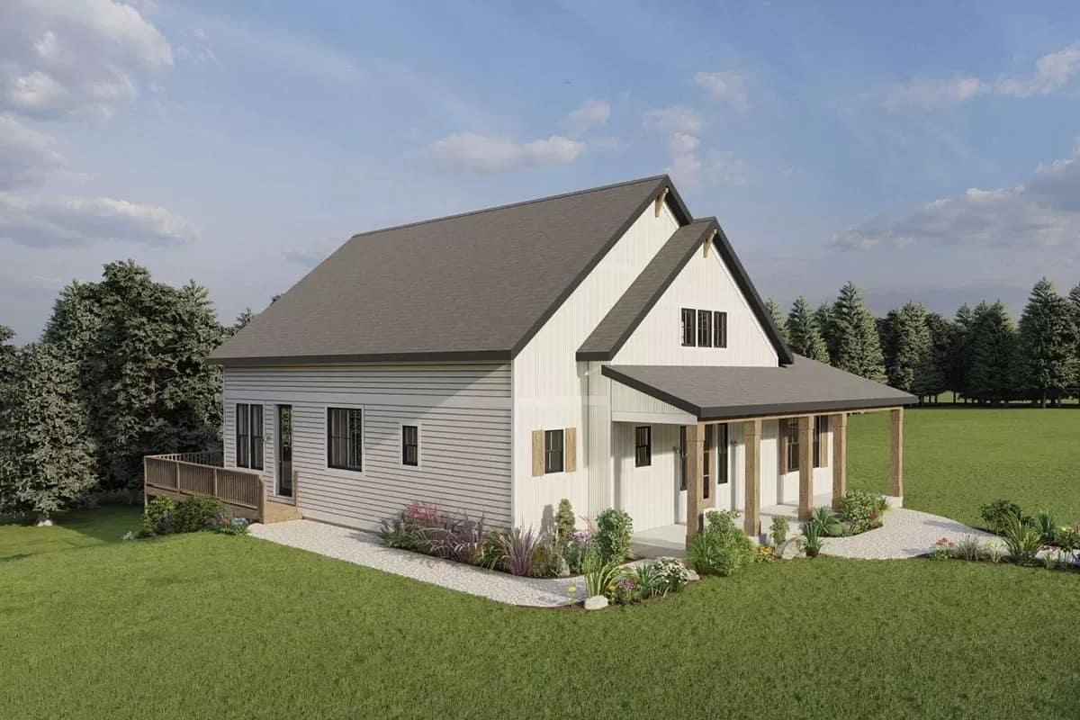 Farmhouse Charm with Clean Lines and a Cozy Porch