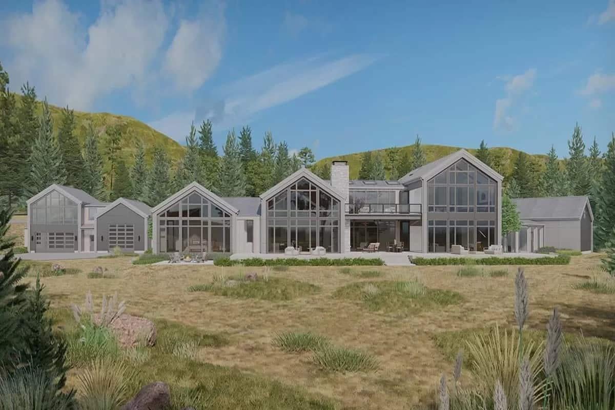 Notice the Expansive Glass Gables in This Contemporary Home Design
