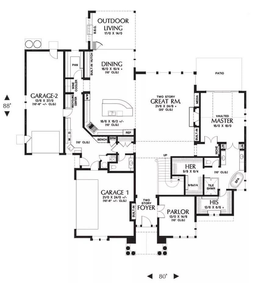 Take a Look at This Floor Plan Highlighting an Expansive Great Room