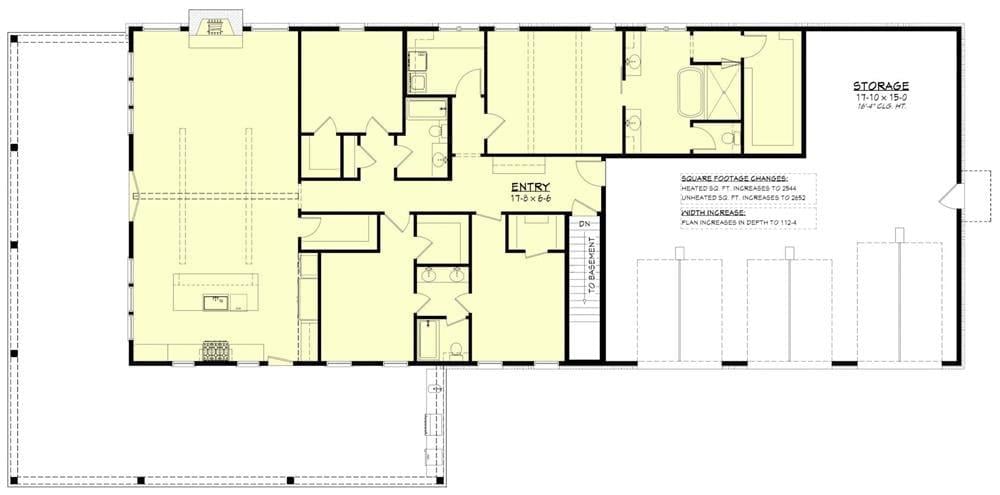 Check Out the Smart Layout Highlighted in This Farmhouse Floor Plan