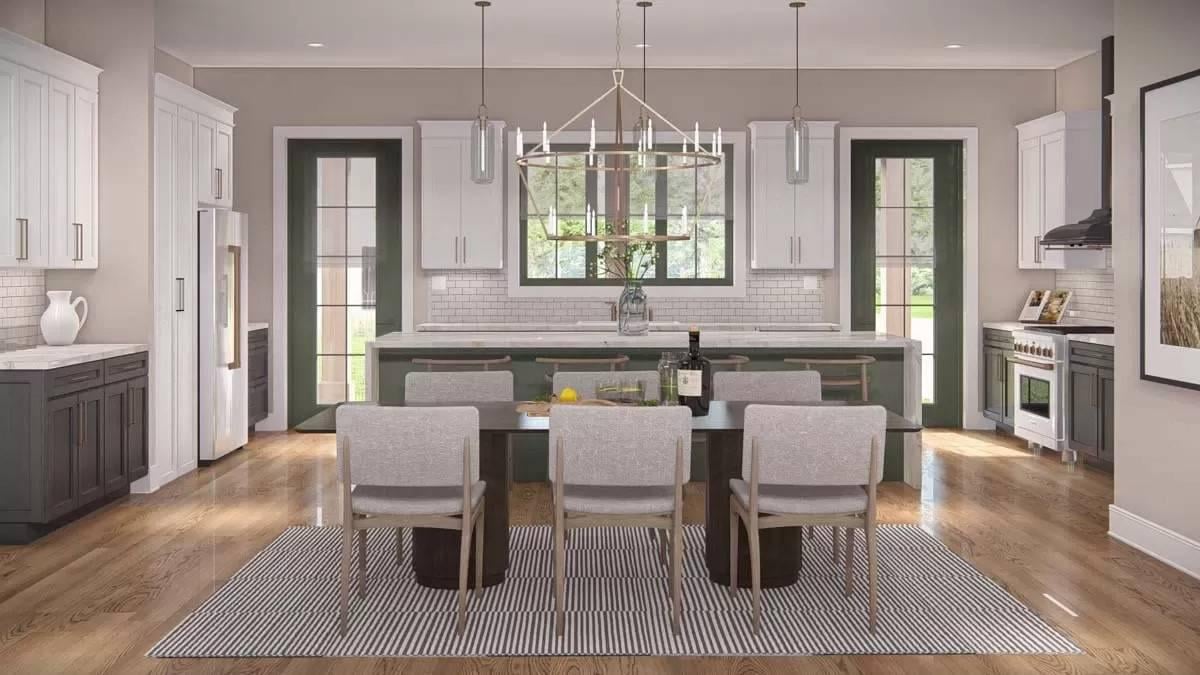 Farmhouse Kitchen Featuring a Striking Two-Tone Design