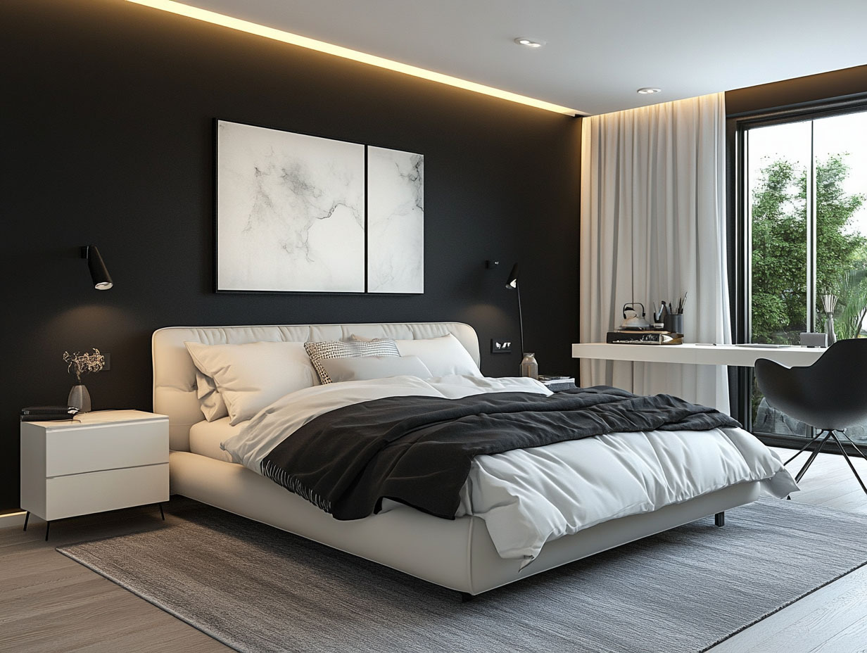 Sophisticated & Striking – 15 Black and White Bedroom Designs You’ll ...