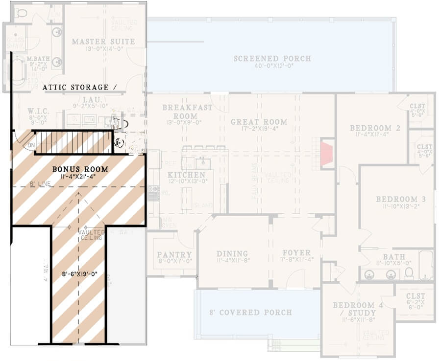 Bonus Level Floor Plan