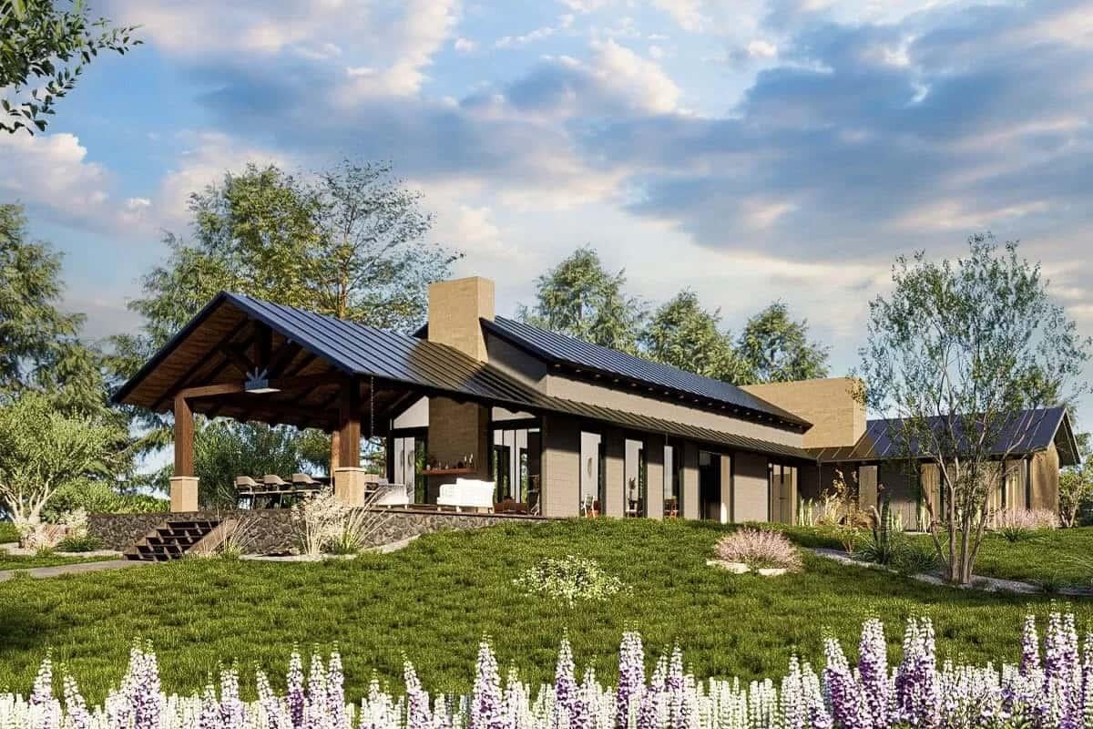 Wow, Check Out This Outdoor Pavilion with Its Inviting Fireplace