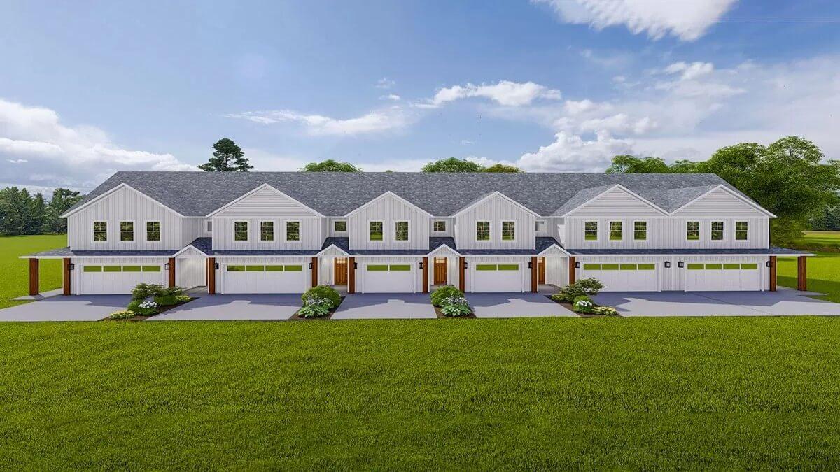 Impressive Row of Townhomes with a Sleek Contemporary Finish