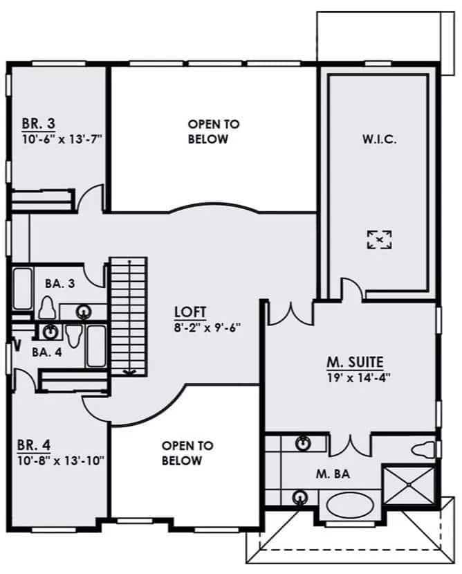 Upper Floor Highlights a Loft Overlooking the Great Room