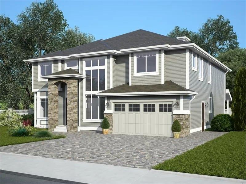 Elegant Craftsman Exterior with a Captivating Stone Entryway