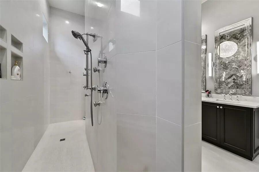Wow, Look at the Spa-Like Shower with Built-In Niches