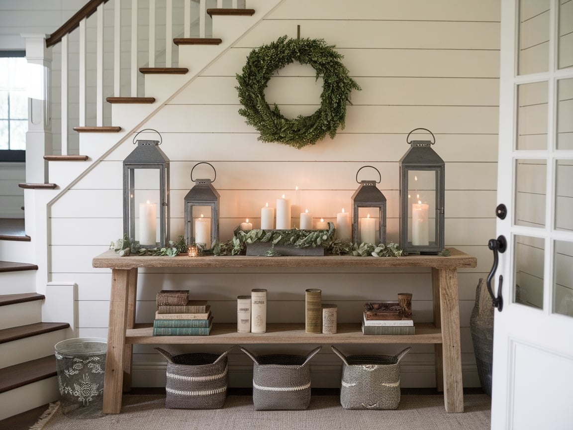 24. Entryway with Farmhouse Console Table