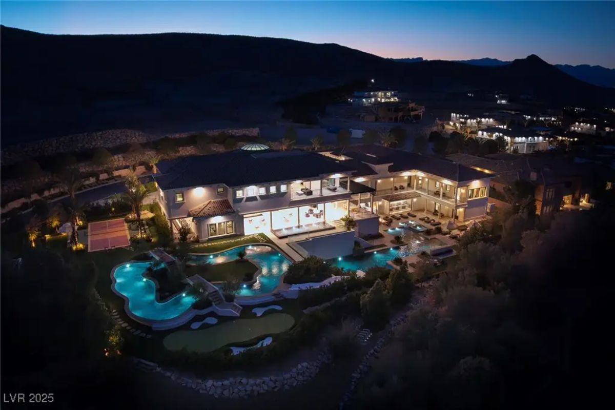 This $19,750,000 estate, built in 2020 and completed in 2022, spans 17,426 sq. ft. with 8 bedrooms and 13 bathrooms, offering a resort-style living experience.
