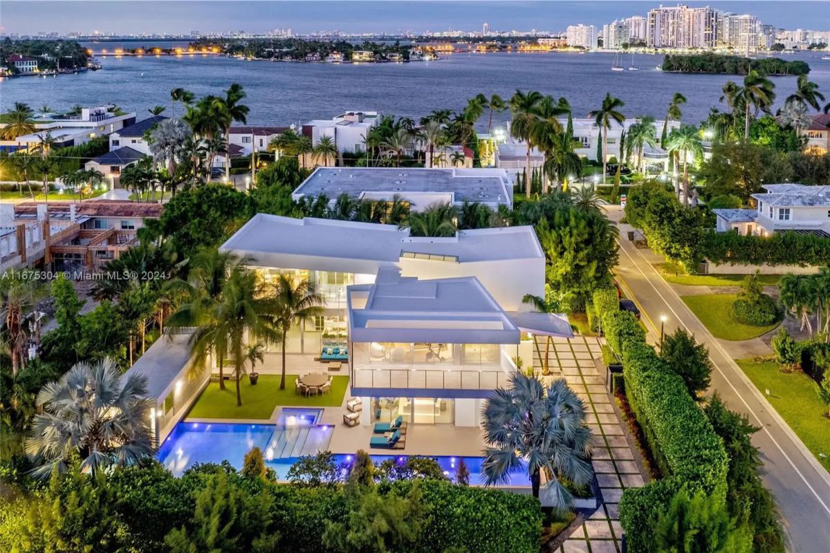 This home in Miami Beach is listed at $9,999,999. Built in 2020, this 6,491 sq ft