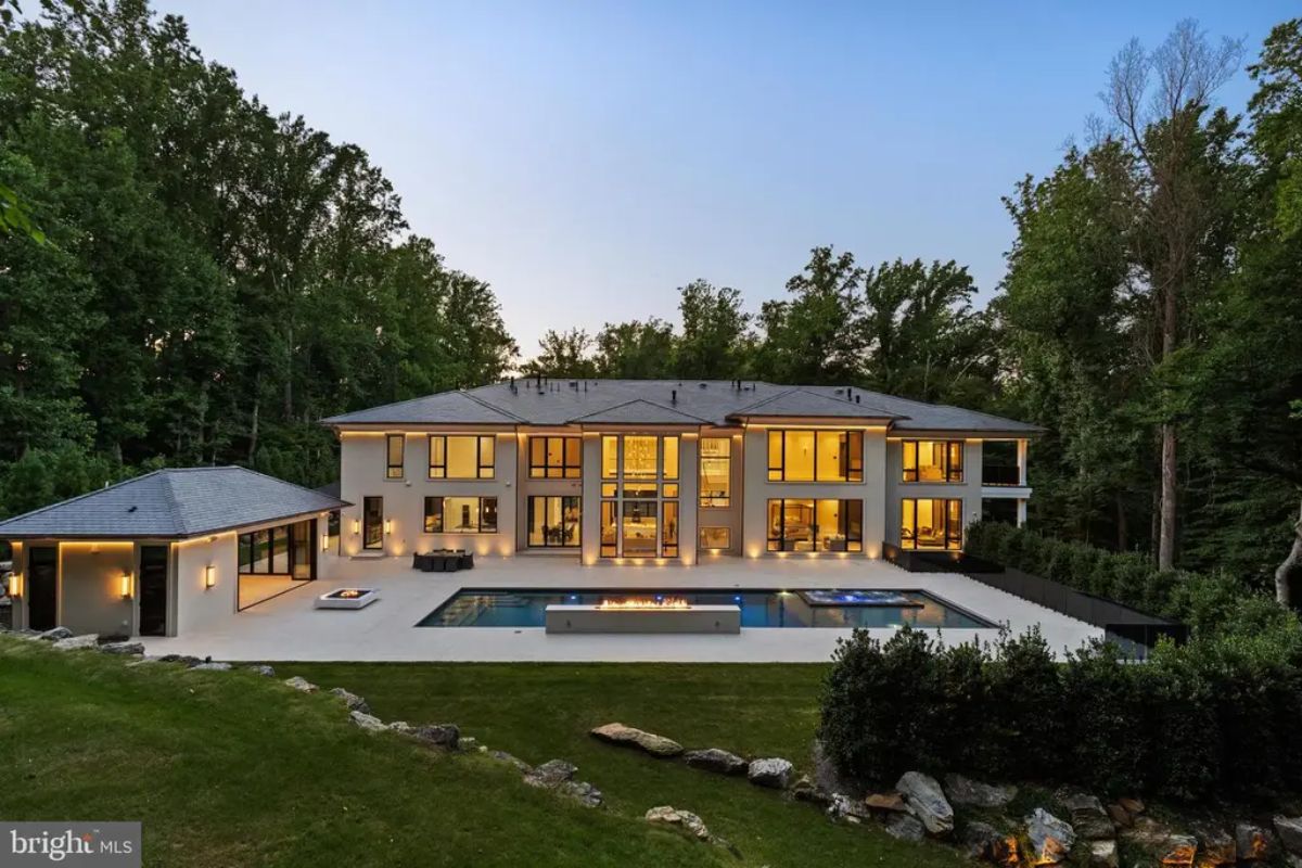 This $29,990,000 estate, built in 2024, spans 21,837 sq. ft. on 5.3 acres in the prestigious Langley enclave of McLean, VA.