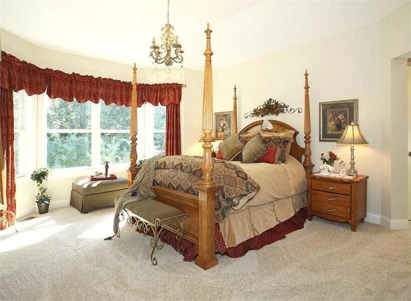Experience the Elegance of a Four-Poster Bed in a Sunlit Bedroom