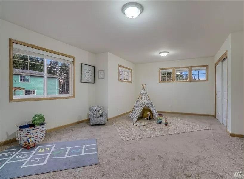 Bright Playroom with a Fun Teepee Corner