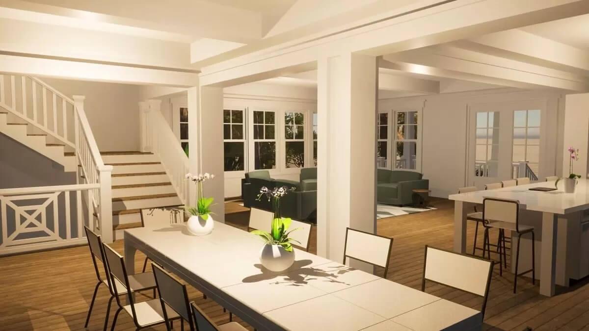 Notice the Seamless Flow from Dining to Living Area in This Open-Concept Space