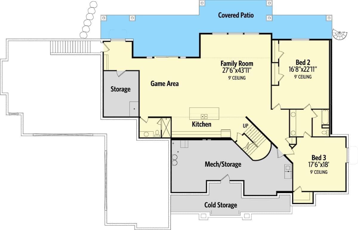 Explore the Expansive Lower Level Featuring a Dedicated Game Area