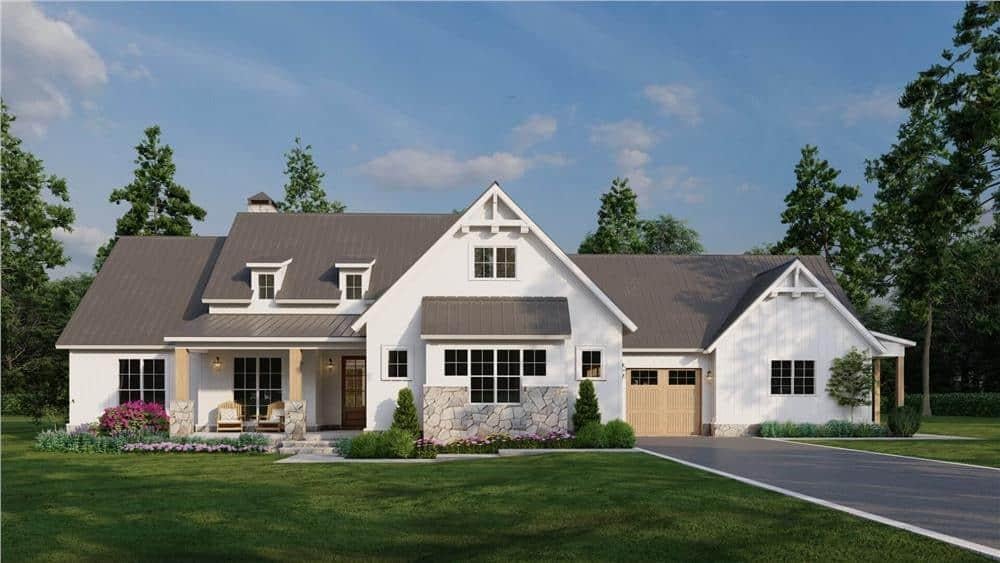 Craftsman Charm with Farmhouse Details: Notice the Inviting Porch