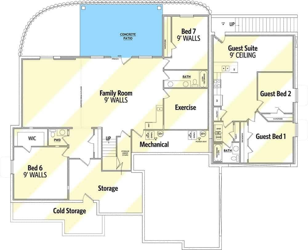 Discover the Basement Retreat with Guest Suite and Exercise Area