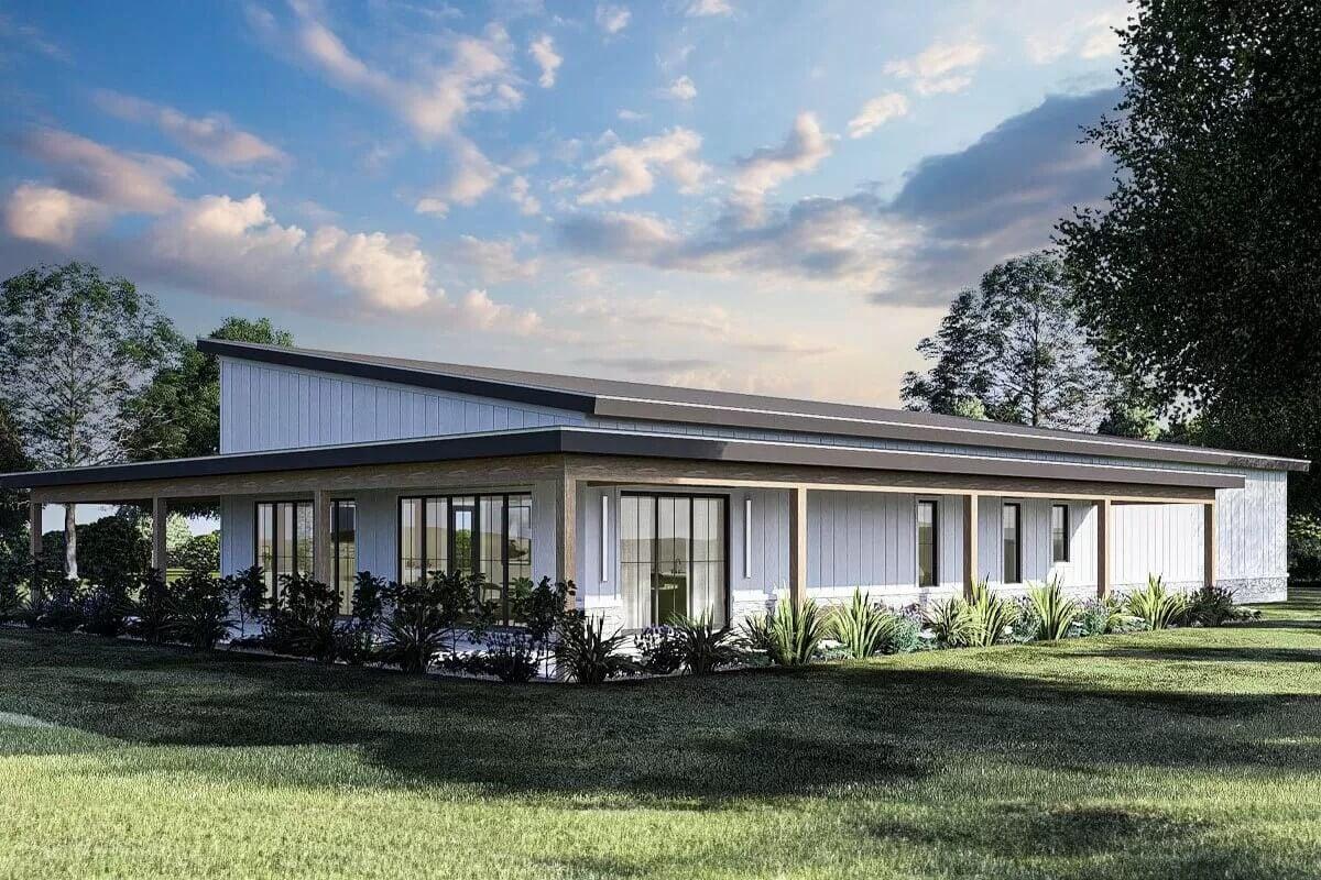 Enjoy the Simple Beauty of a Low-Line Roof and Horizontal Siding