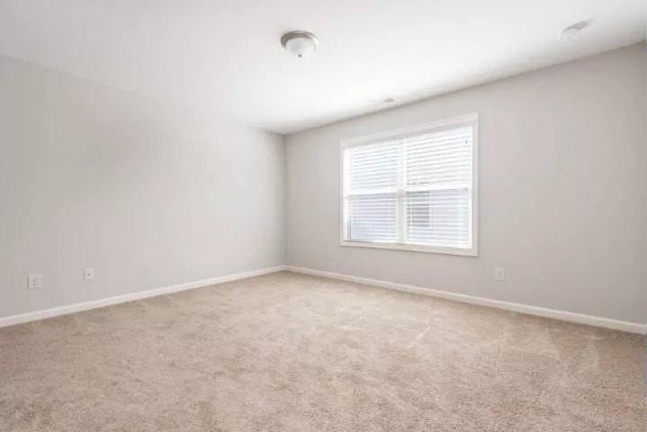 Unadorned Bedroom Highlighted by Clean Lines and Soft Carpet