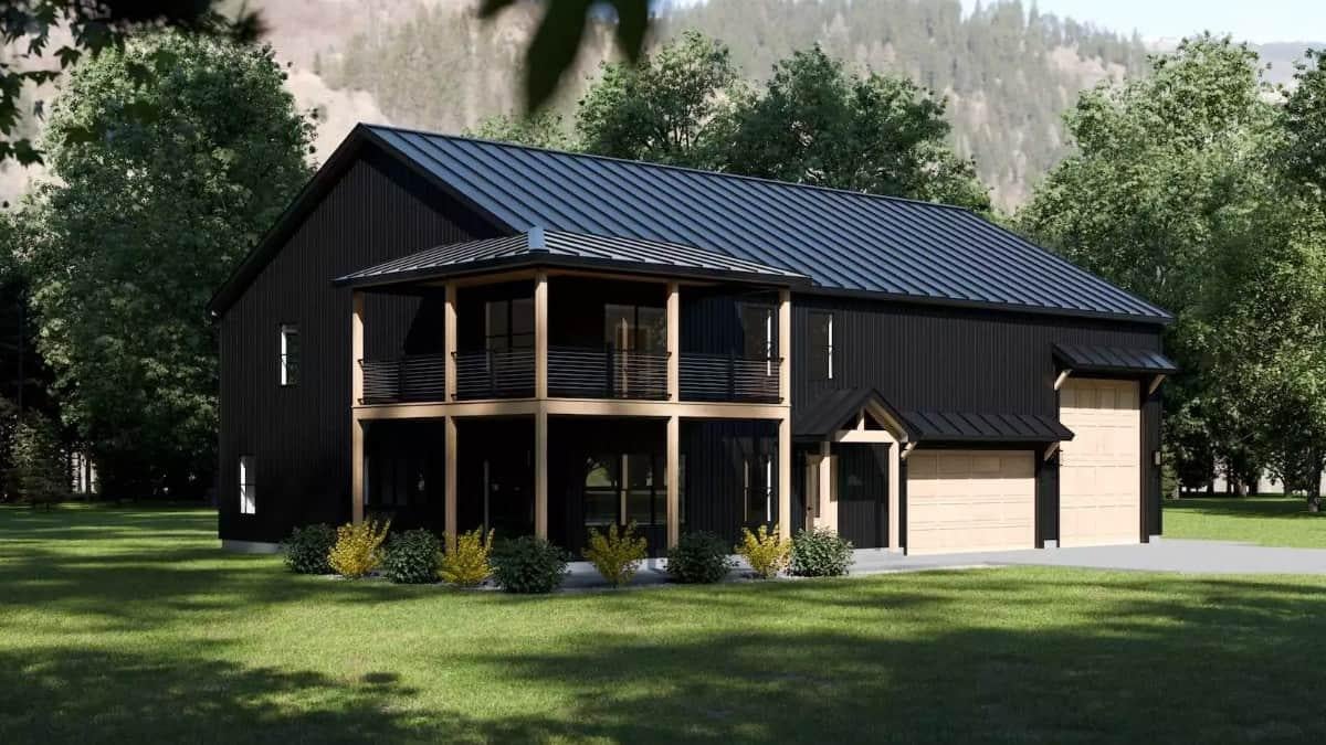 Modern Barnhouse with an Eye-Catching Balcony