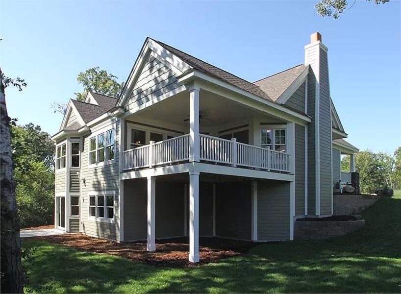 Take in the Expansive Two-Story Craftsman Porch with a View