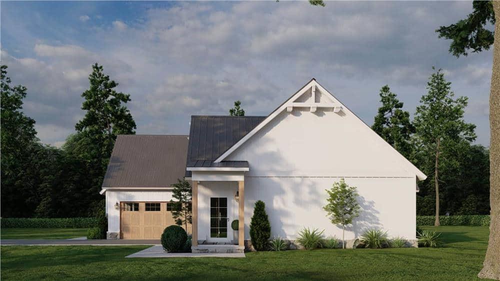 Sleek Side View with Clean Lines and Minimalist Landscaping