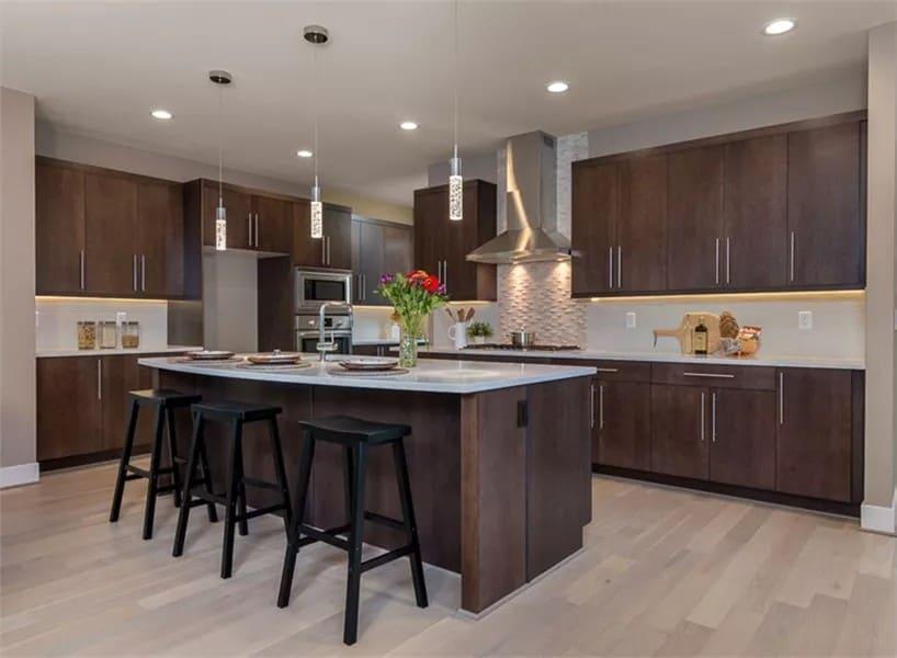 Check Out the Intriguing Textured Backsplash in This Modern Kitchen