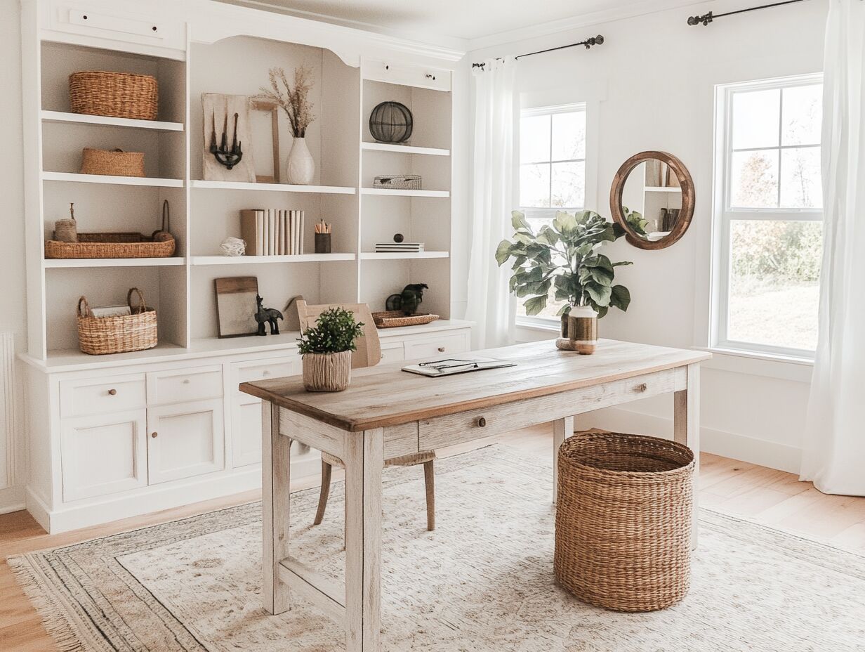 Work in Style! 15 Farmhouse Home Office Designs for a Cozy Workspace ...