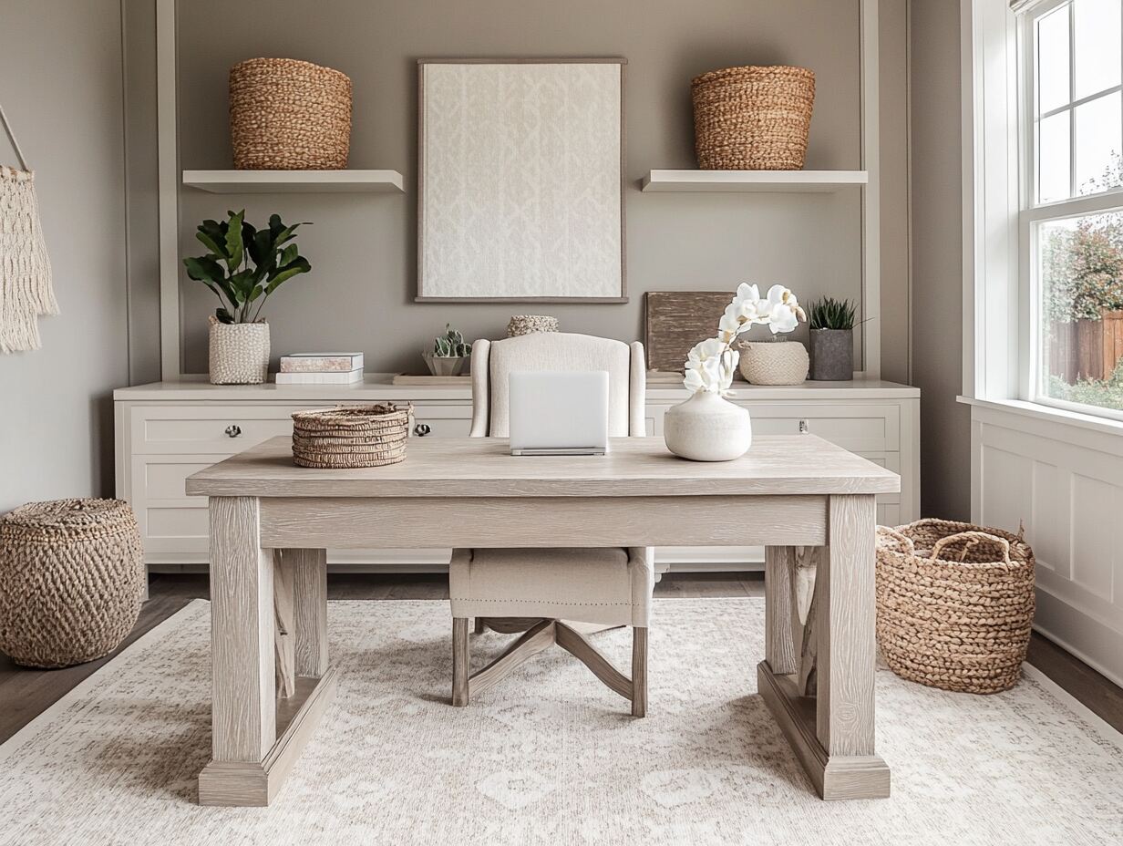 Work in Style! 15 Farmhouse Home Office Designs for a Cozy Workspace ...
