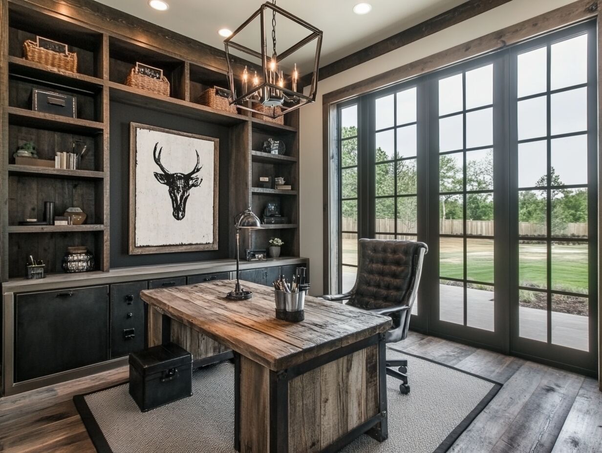 Work in Style! 15 Farmhouse Home Office Designs for a Cozy Workspace ...