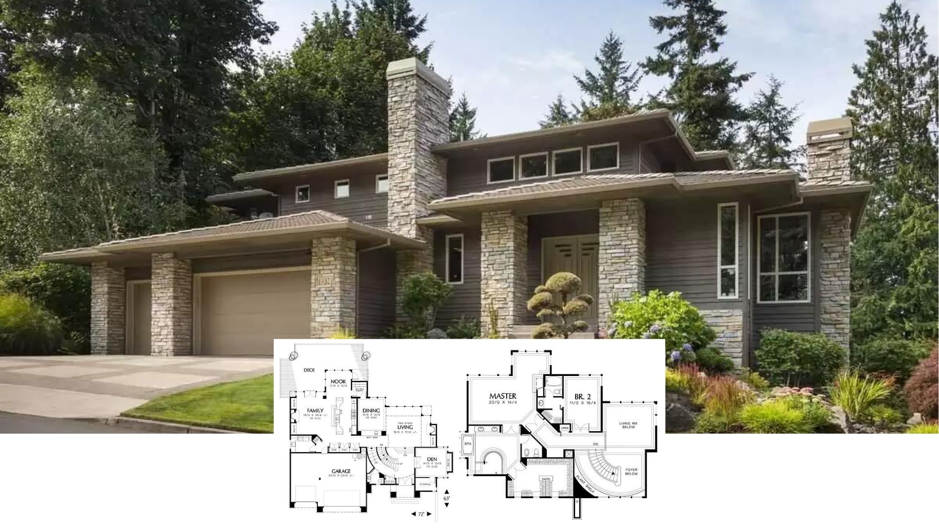 10 Four-Bedroom, Three-Story Homes Stay Focused on the Big Picture (Floor Plans Included)