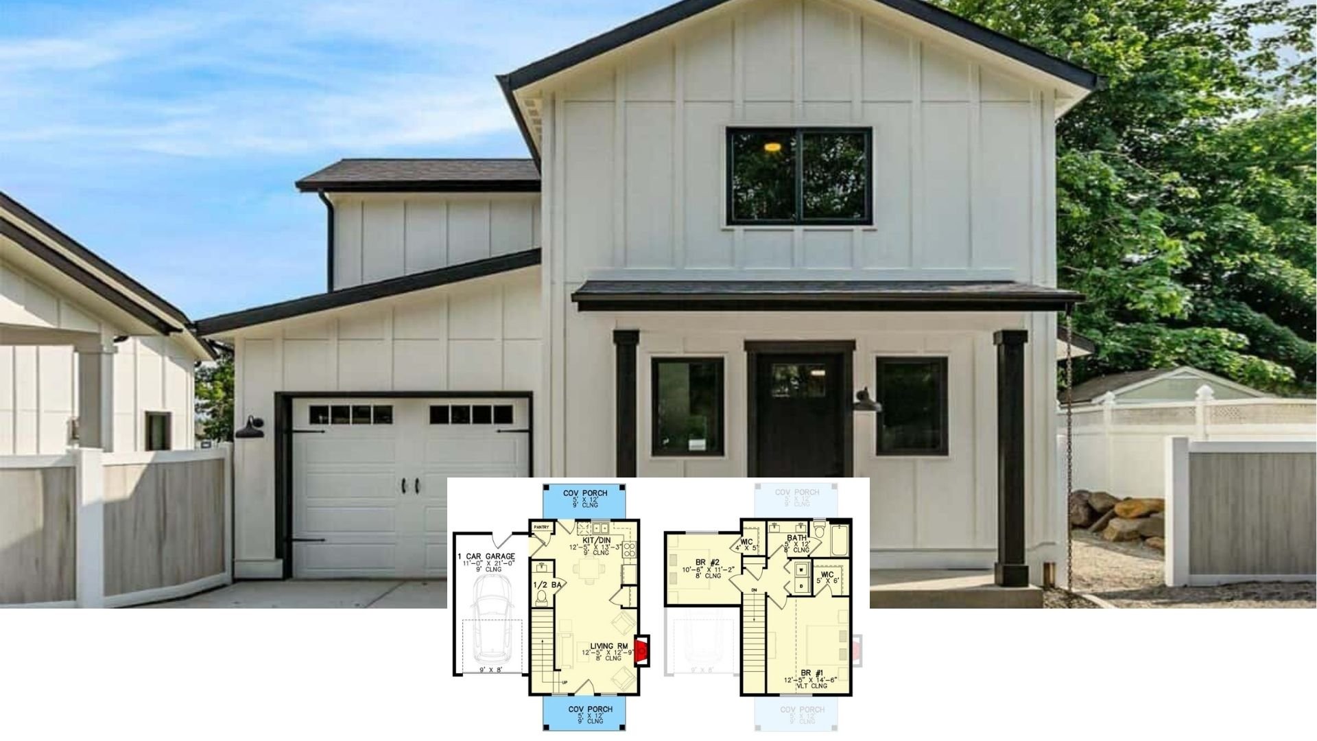 9 Two-Bedroom House Plans Designed to Optimize Space on Narrow Lots