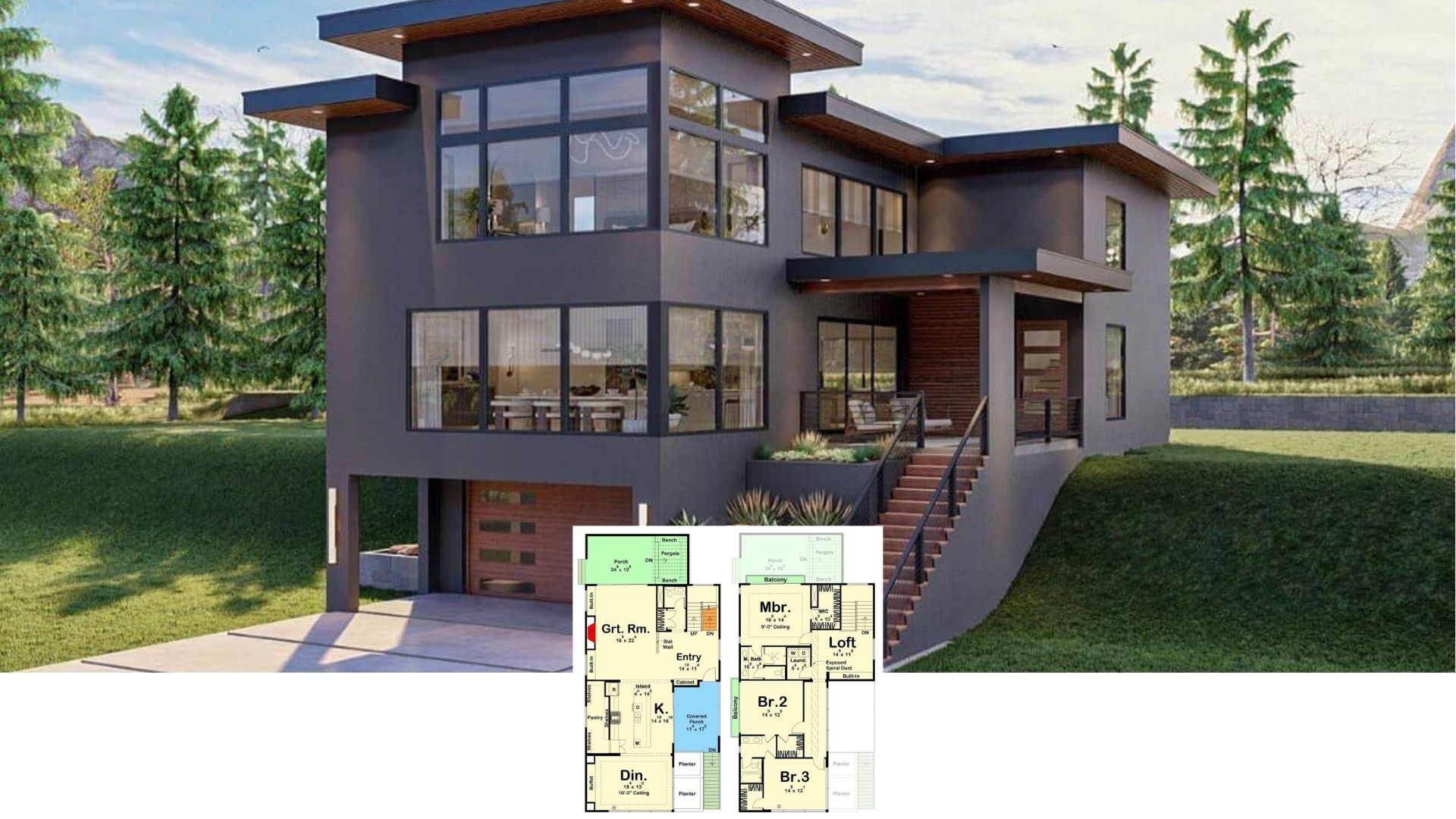 10 of the Best 3-Bedroom Homes Designed to Maximize Space on Narrow Lots (Floor Plans Included)