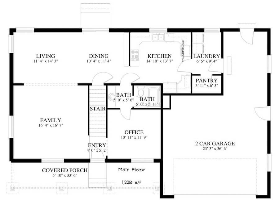 Main Level Floor Plan