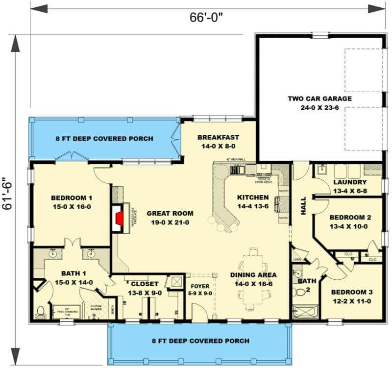 Main Level Floor Plan