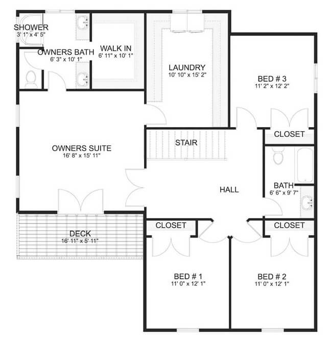 Second Level Floor Plan
