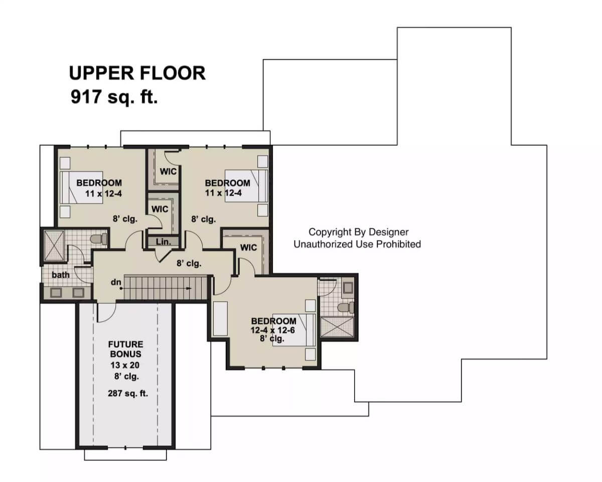 Second Level Floor Plan